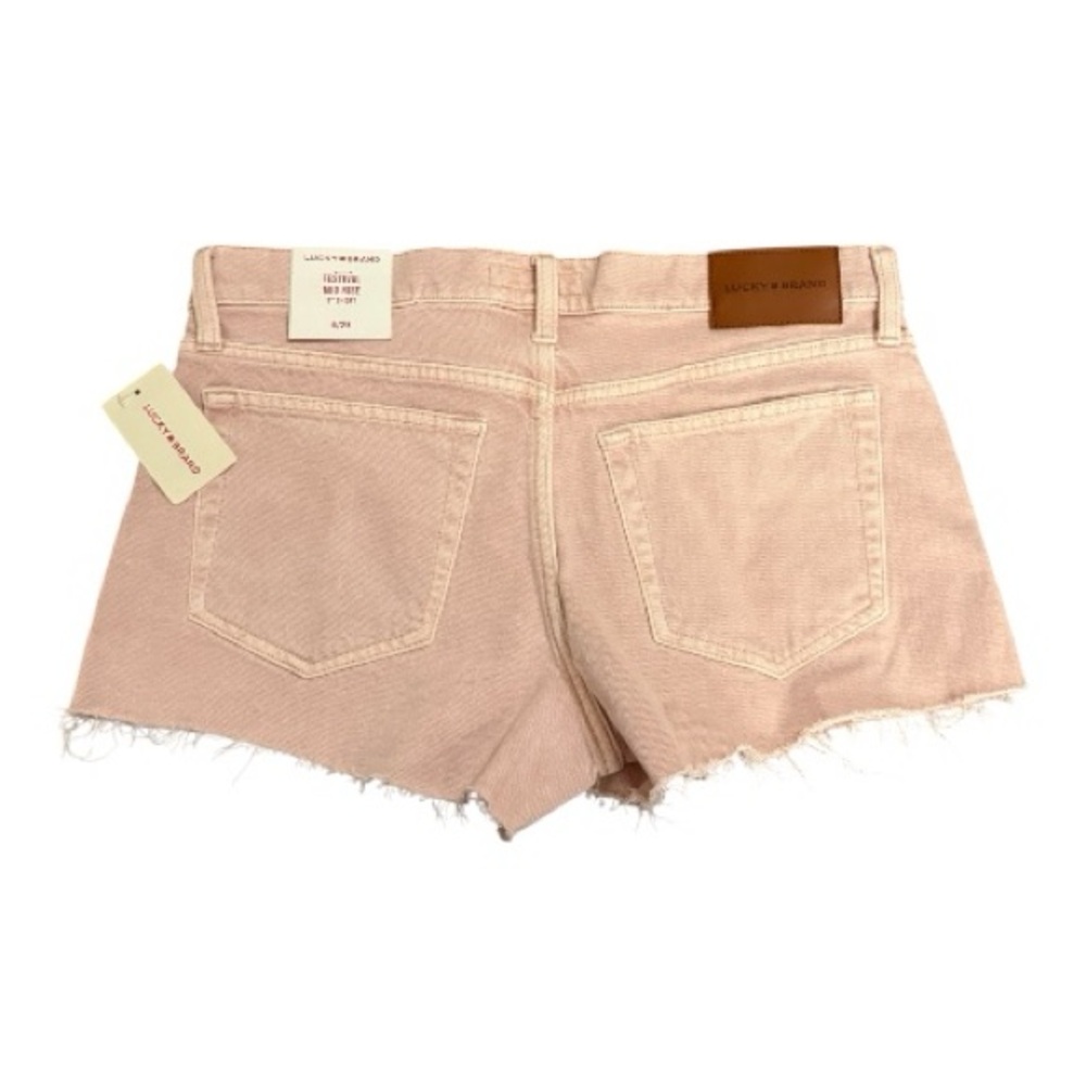 Lucky Brand Pink Festival Denim Shorts Size 6/28 Mid Rise NWT Blush Wash - Picture 11 of 11